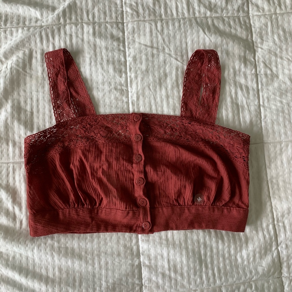 PacSun Brand New Burnt Orange Crop Top